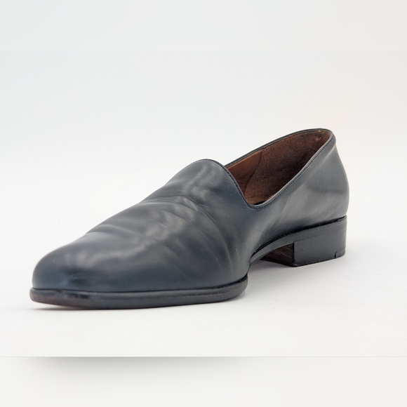 COACH Made In Italy Women's Size 6M Classic Navy Genuine Smooth Leather Loafers - Picture 4 of 17